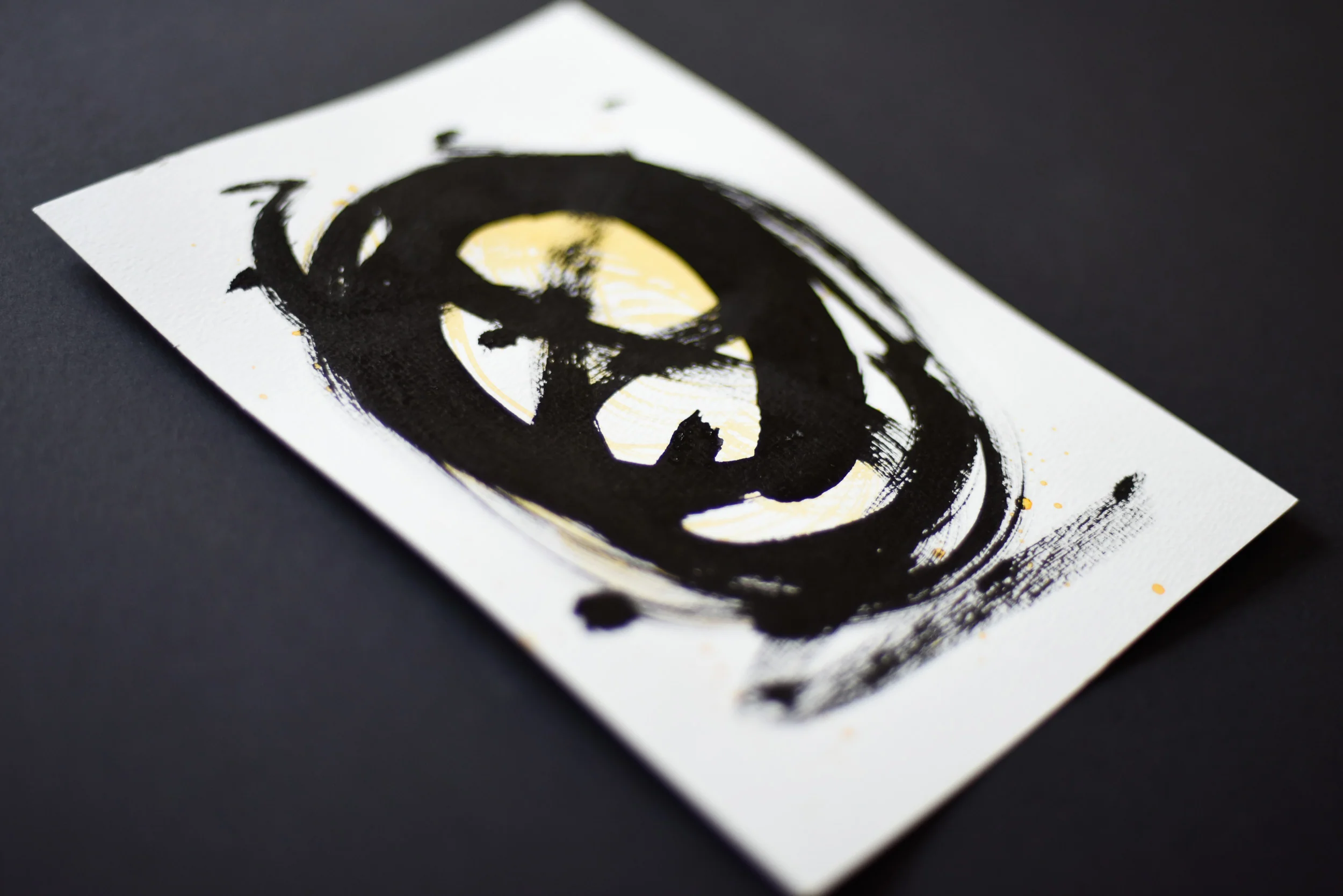 Painting on Paper | Small Yellow Sign No. 8 - Image 2