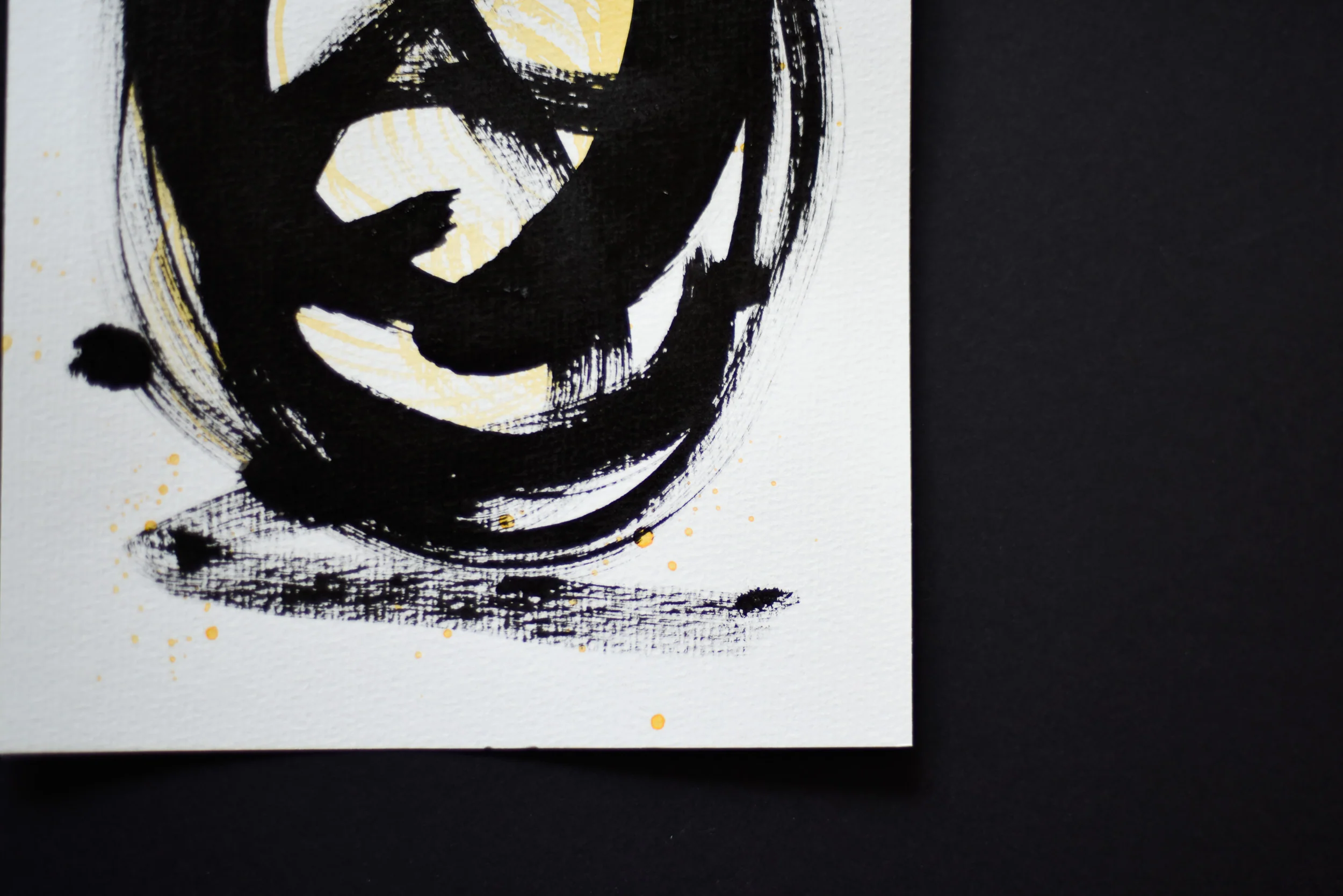 Painting on Paper | Small Yellow Sign No. 8 - Image 4