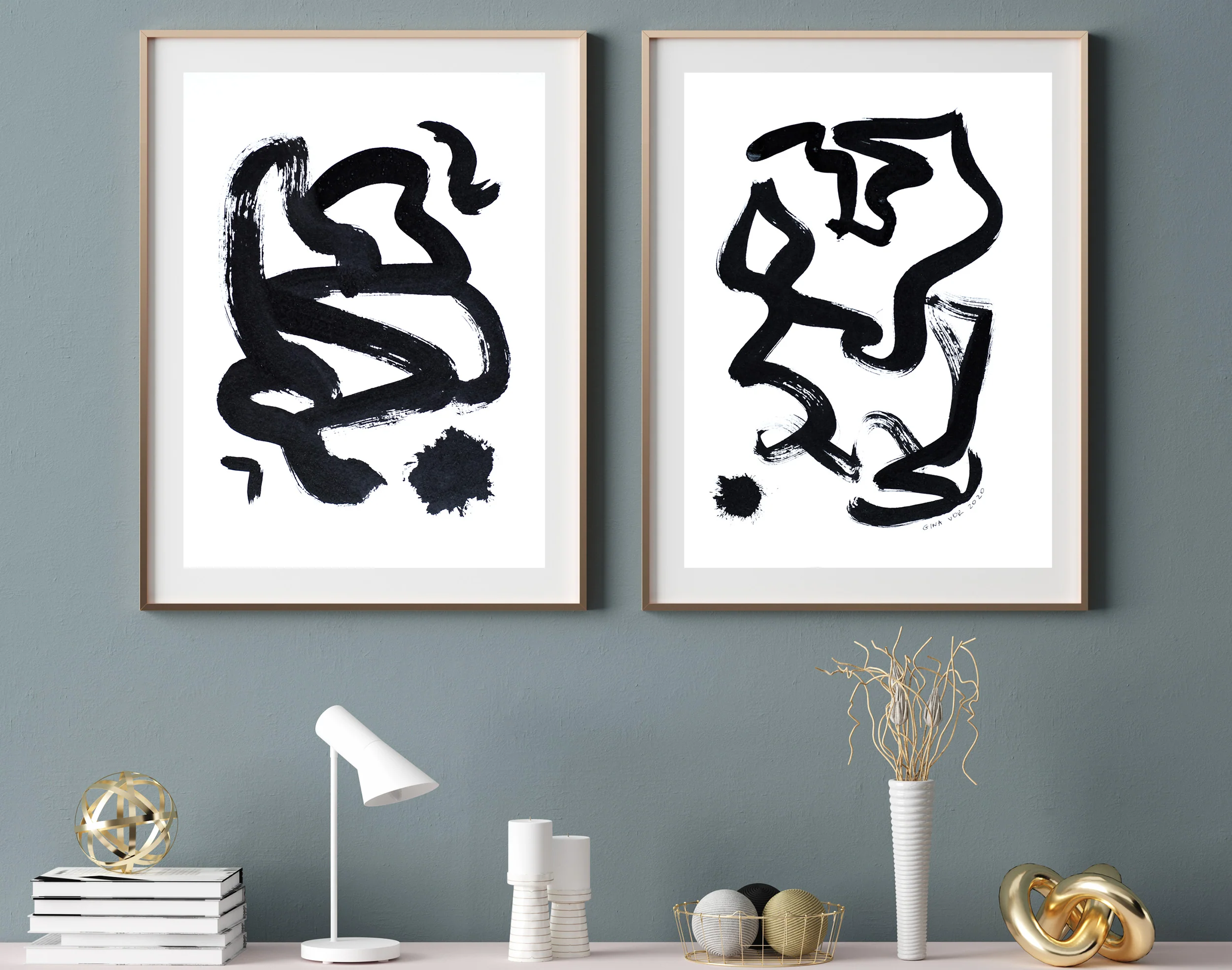 Paintings on Paper | Two Signs