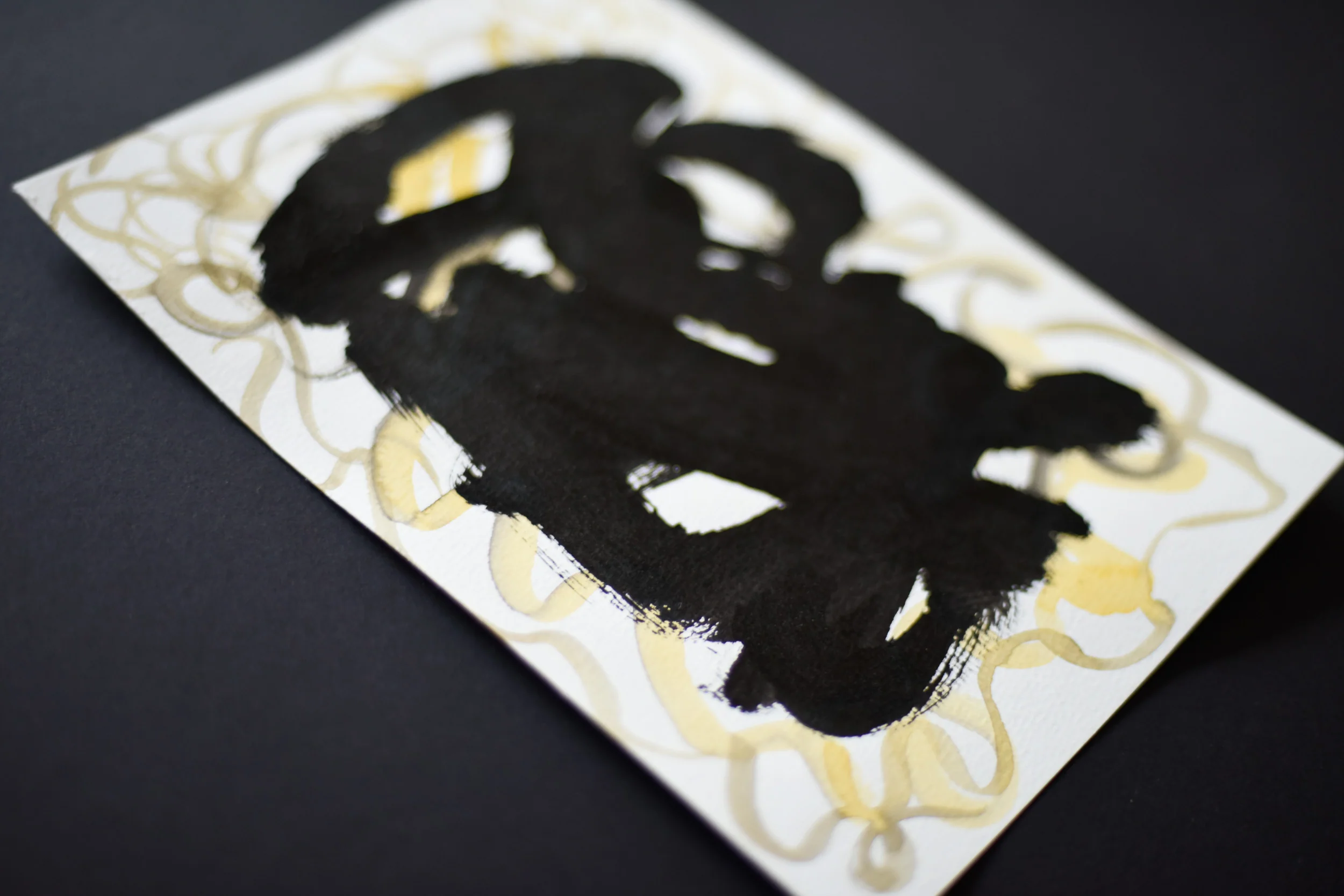 Paintings on Paper | Two Small Yellow Signs - Image 2