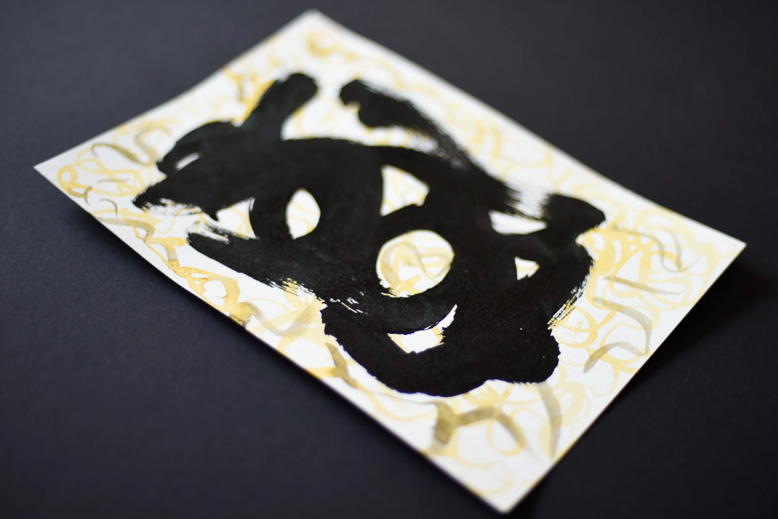 Paintings on Paper | Two Small Yellow Signs - Image 3
