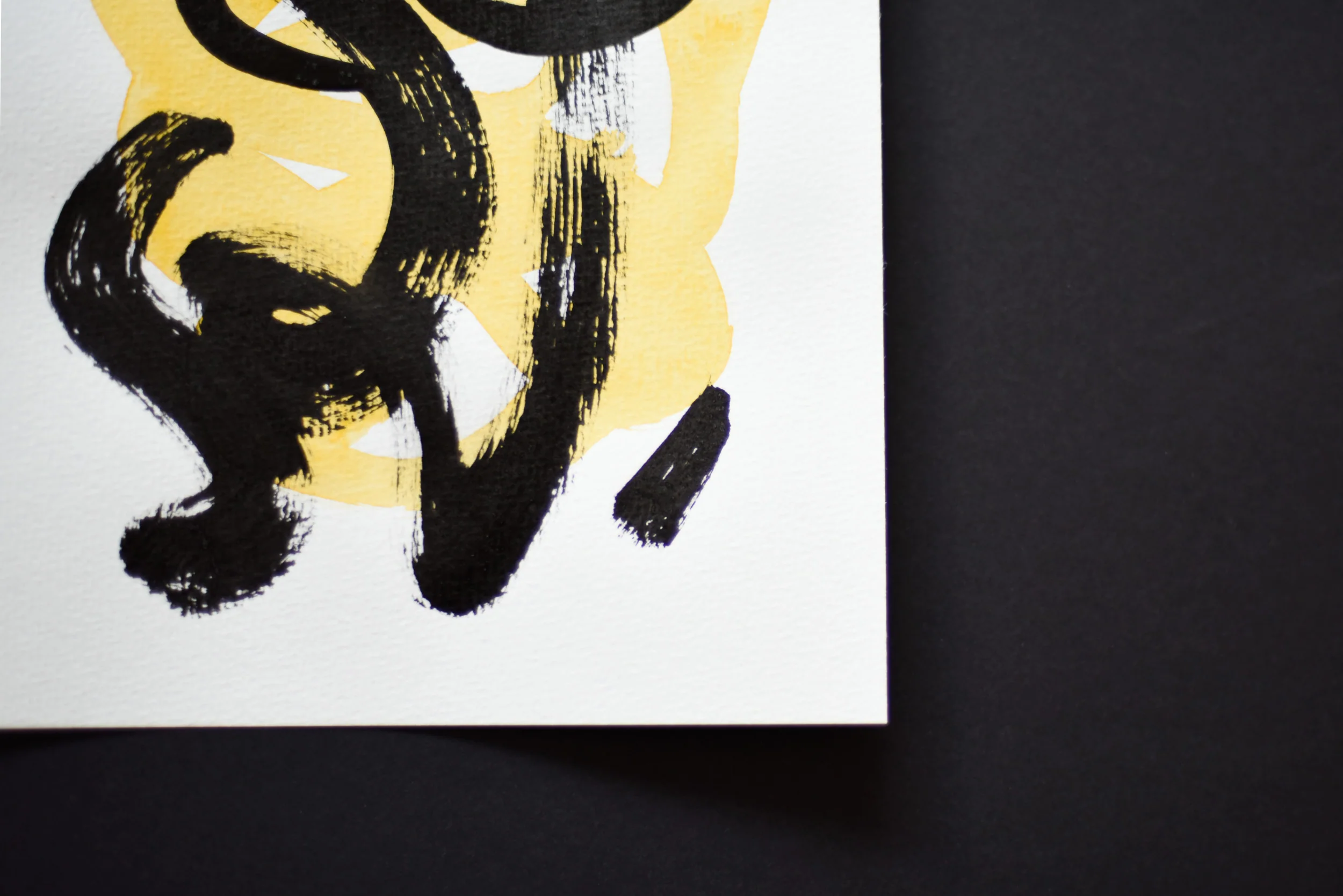 Painting on Paper | Small Yellow Sign No. 1 - Image 4