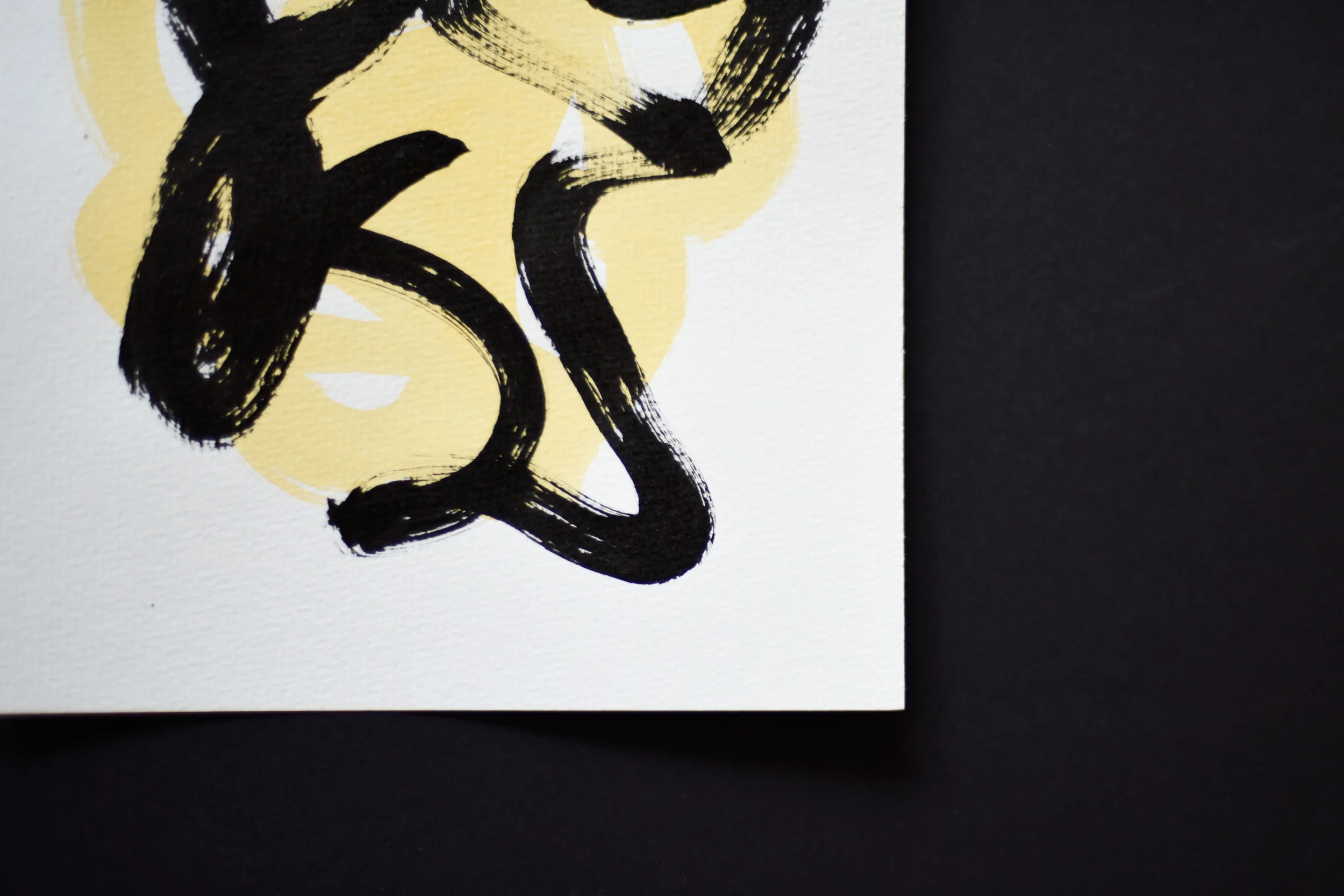 Painting on Paper | Small Yellow Sign No. 10 - Image 4