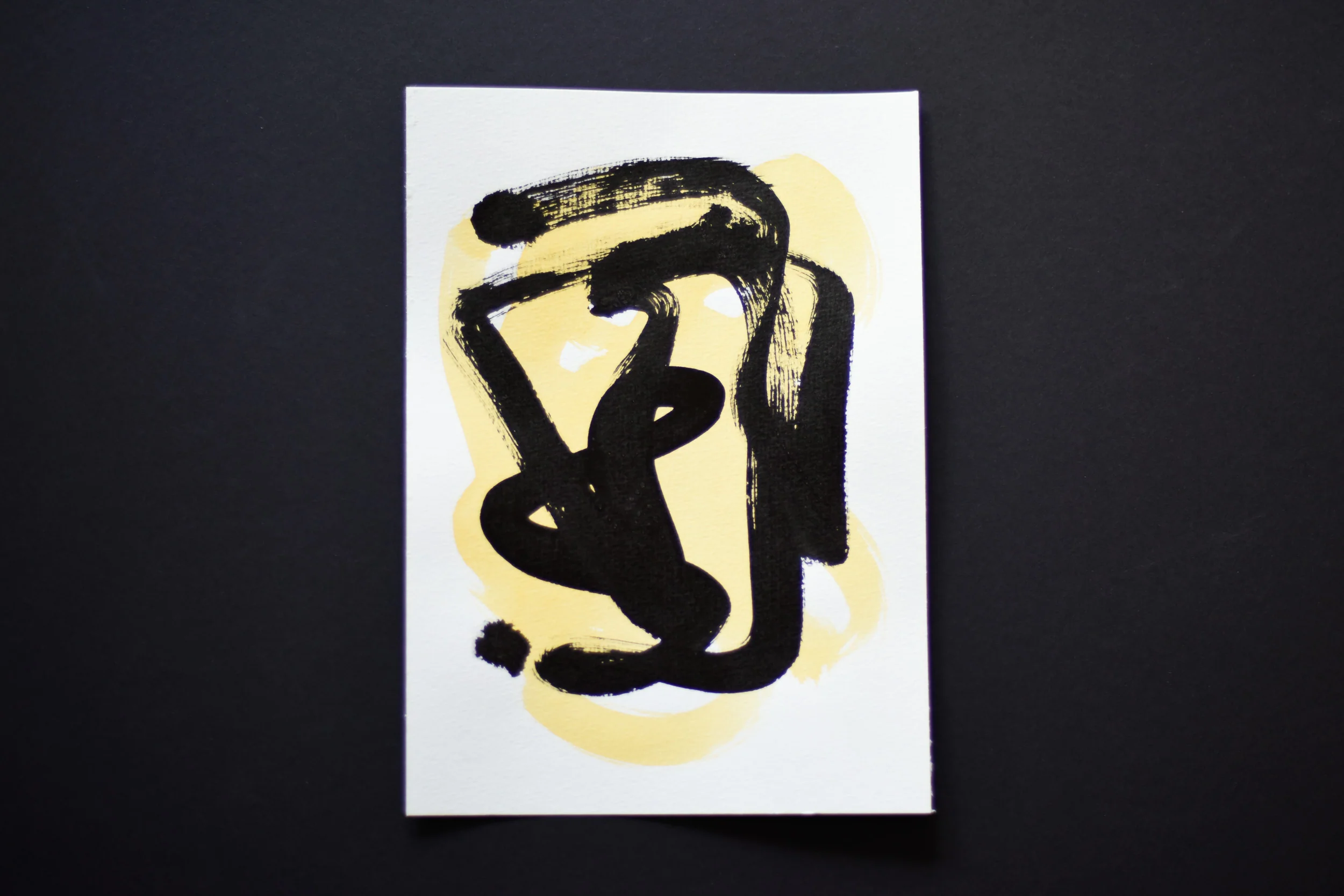 Painting on Paper | Small Yellow Sign No. 11 - Image 3