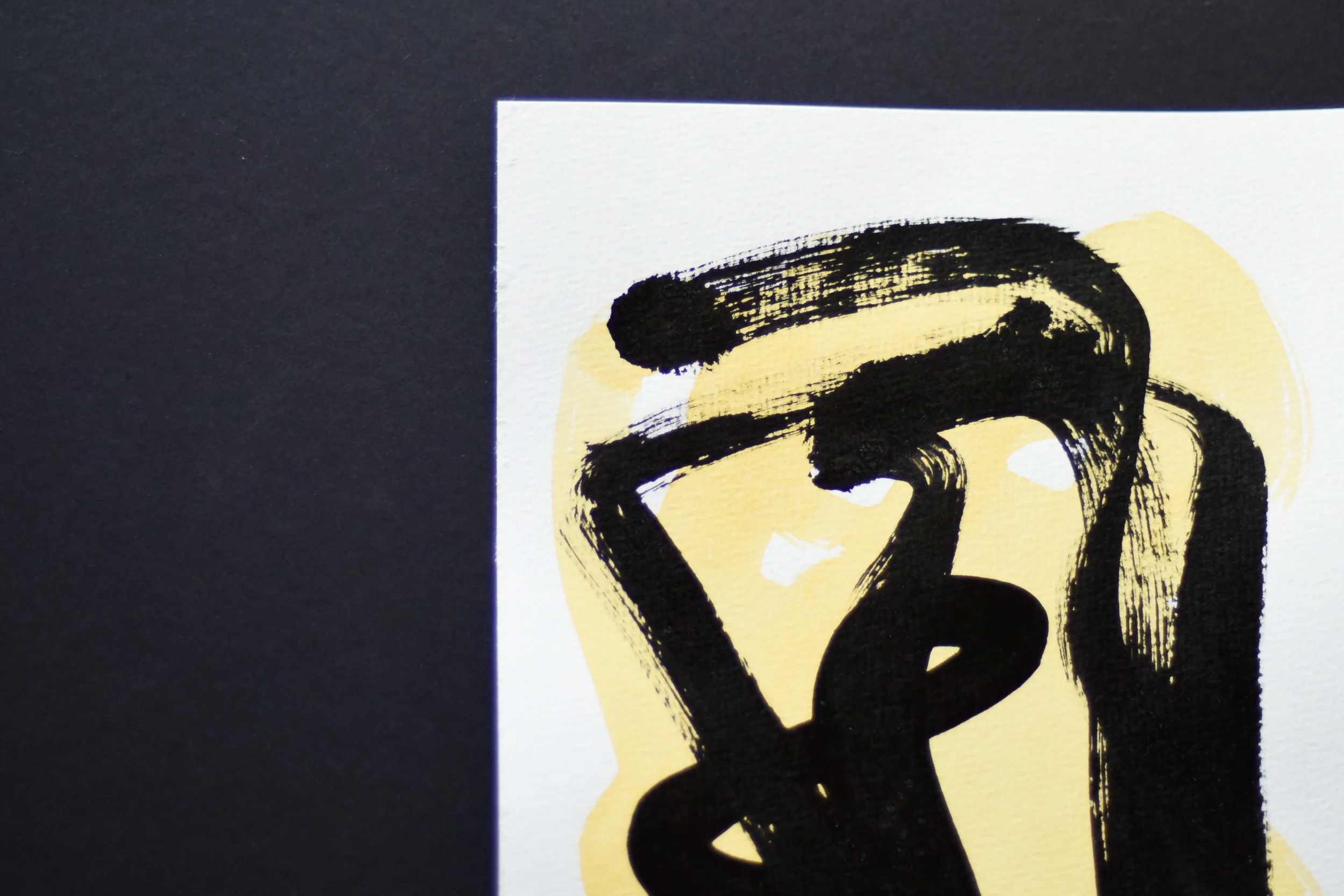 Painting on Paper | Small Yellow Sign No. 11 - Image 4
