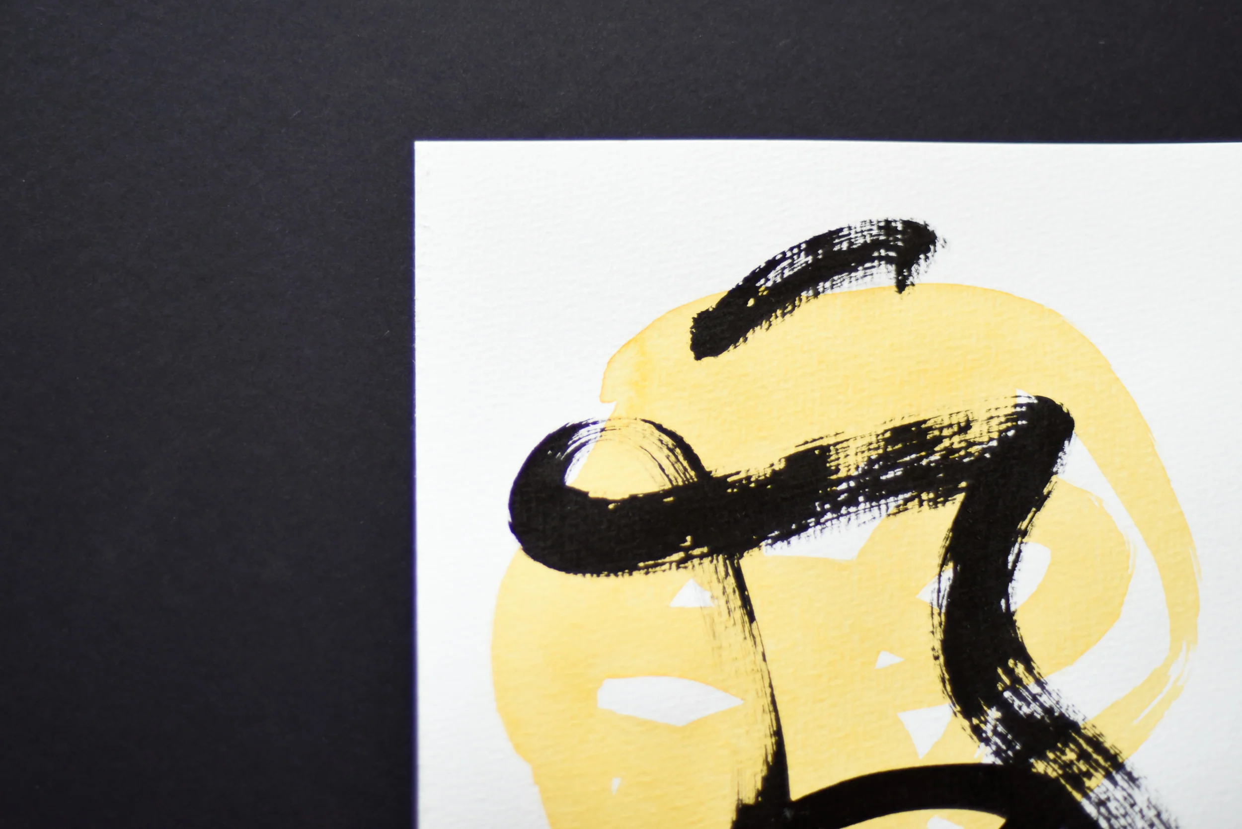 Painting on Paper | Small Yellow Sign No. 2 - Image 4