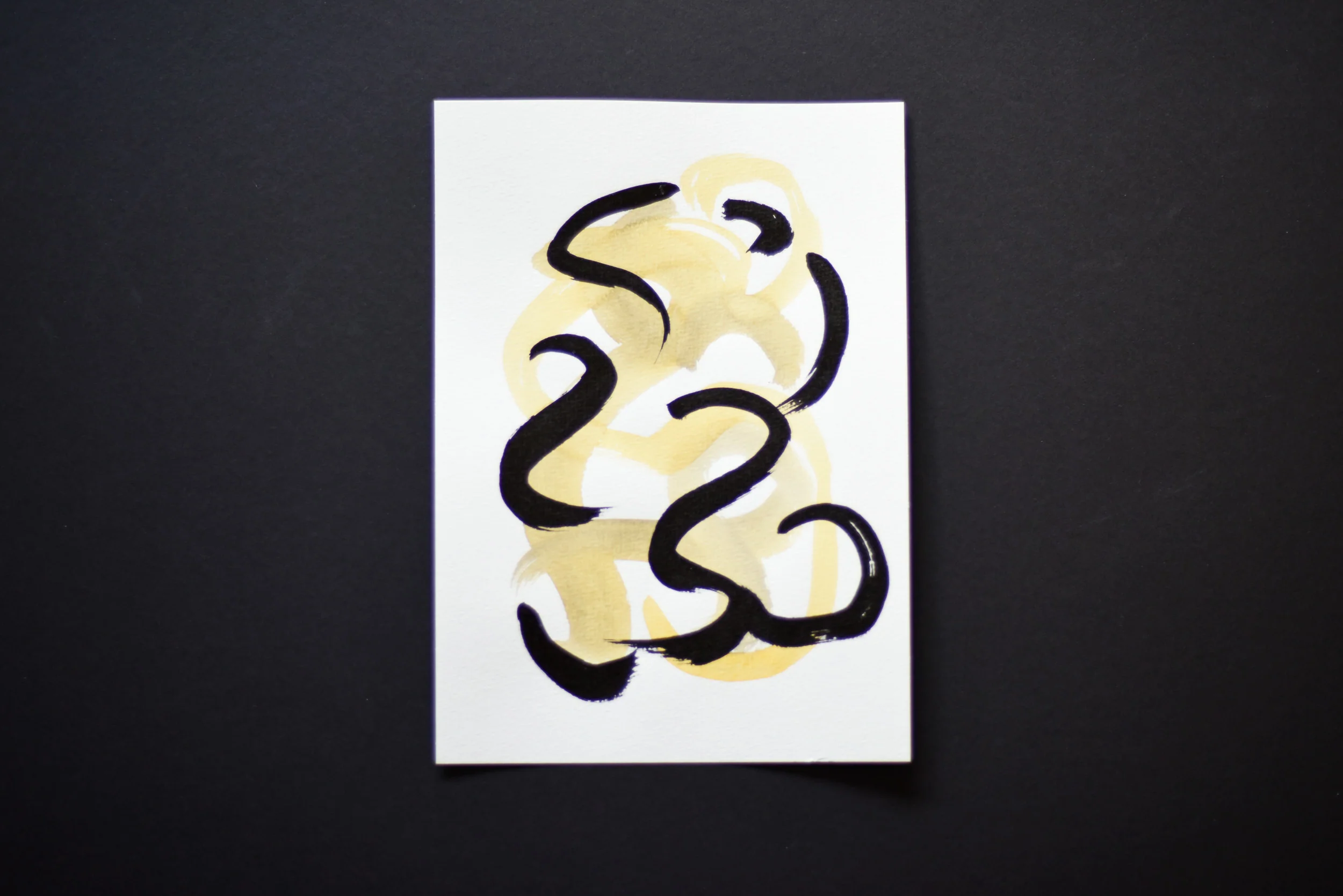 Painting on Paper | Small Yellow Sign No. 4 - Image 3