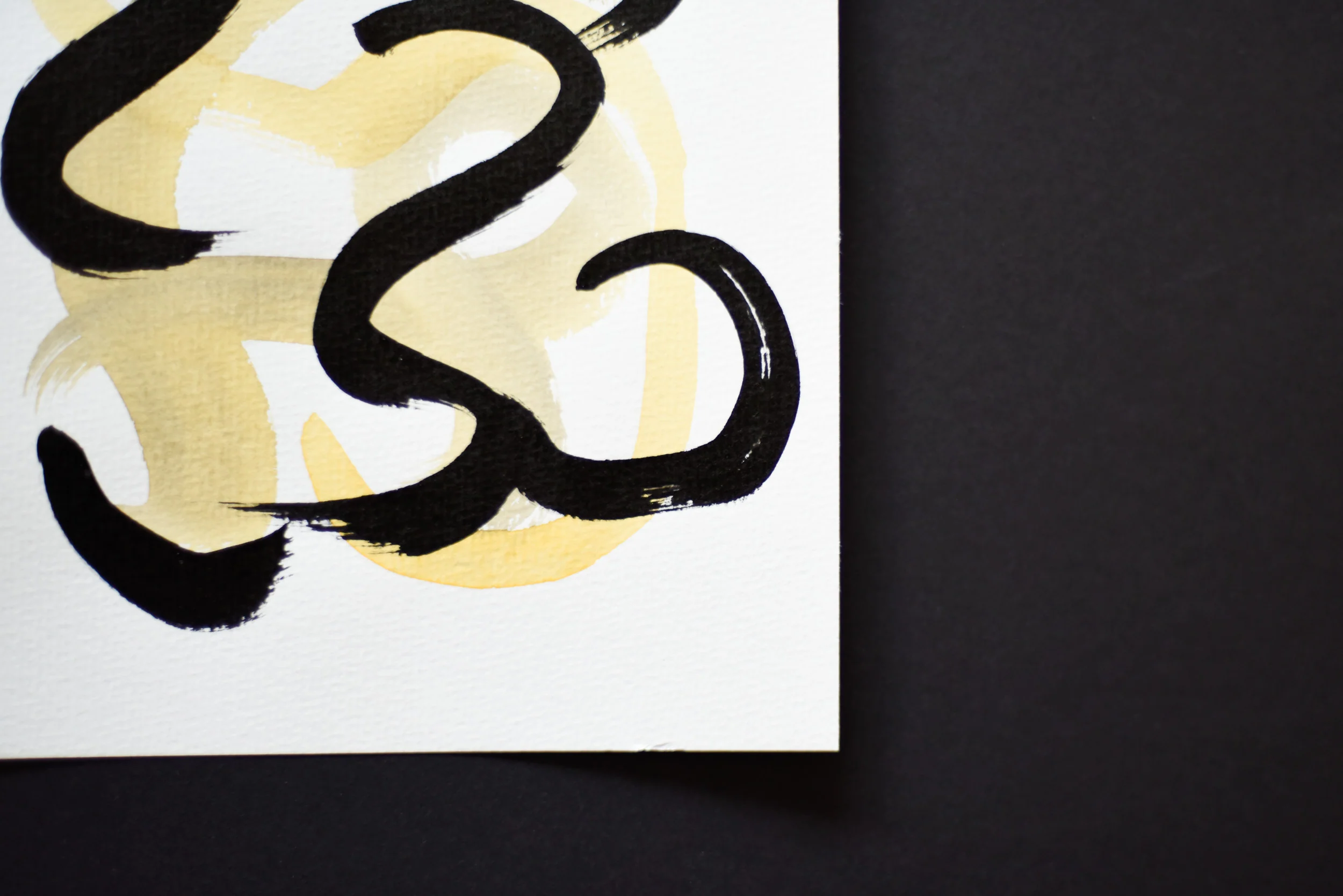 Painting on Paper | Small Yellow Sign No. 4 - Image 4