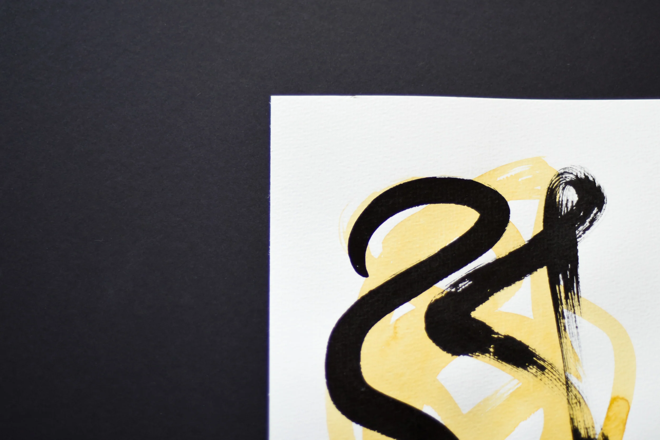 Painting on Paper | Small Yellow Sign No. 5 - Image 4