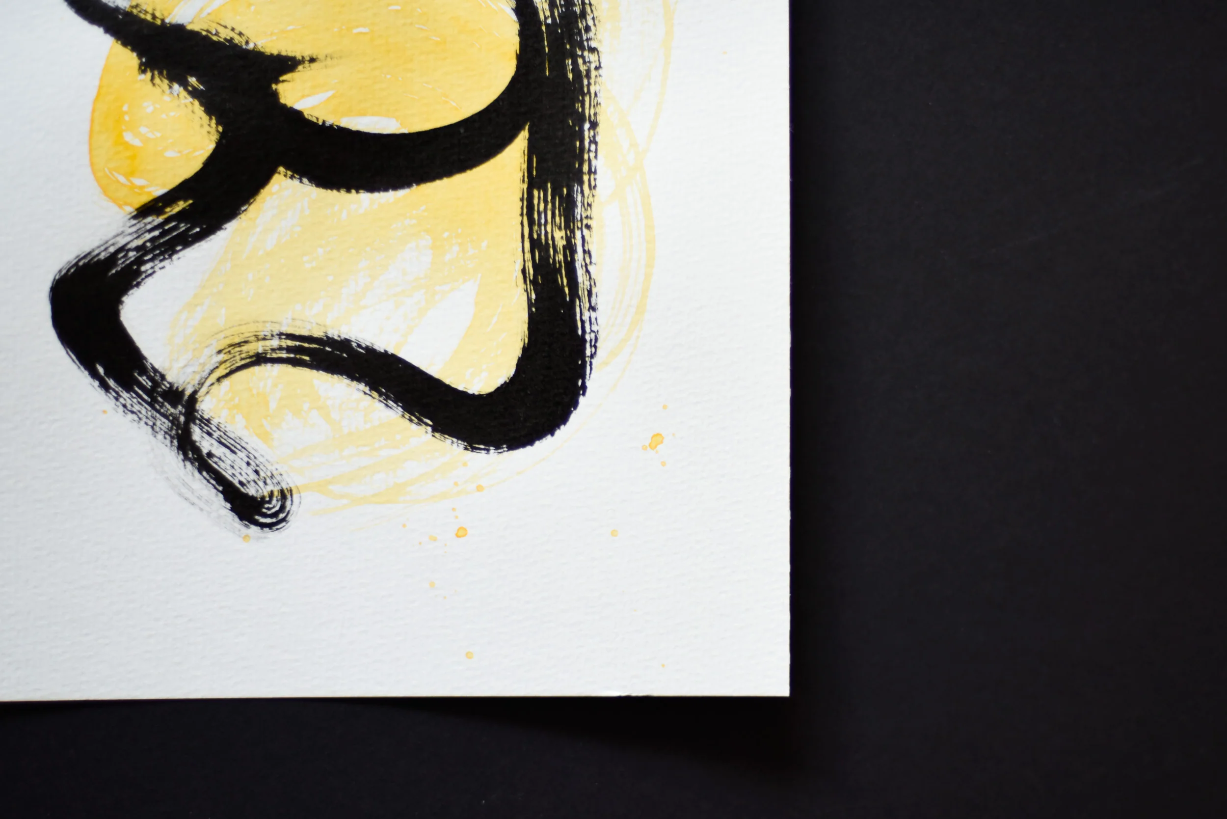 Painting on Paper | Small Yellow Sign No. 6 - Image 4