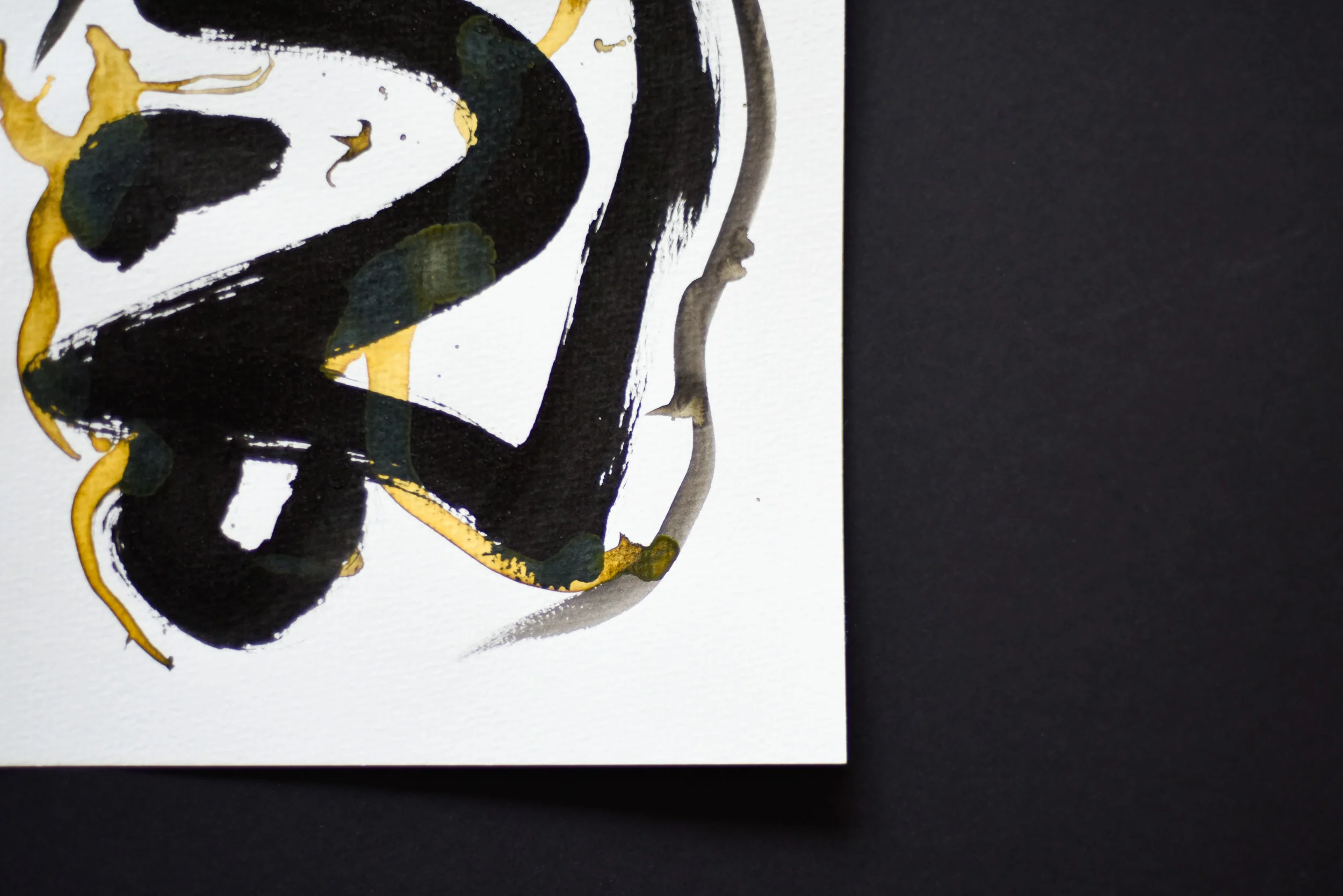 Painting on Paper | Small Yellow Sign No. 9 - Image 4