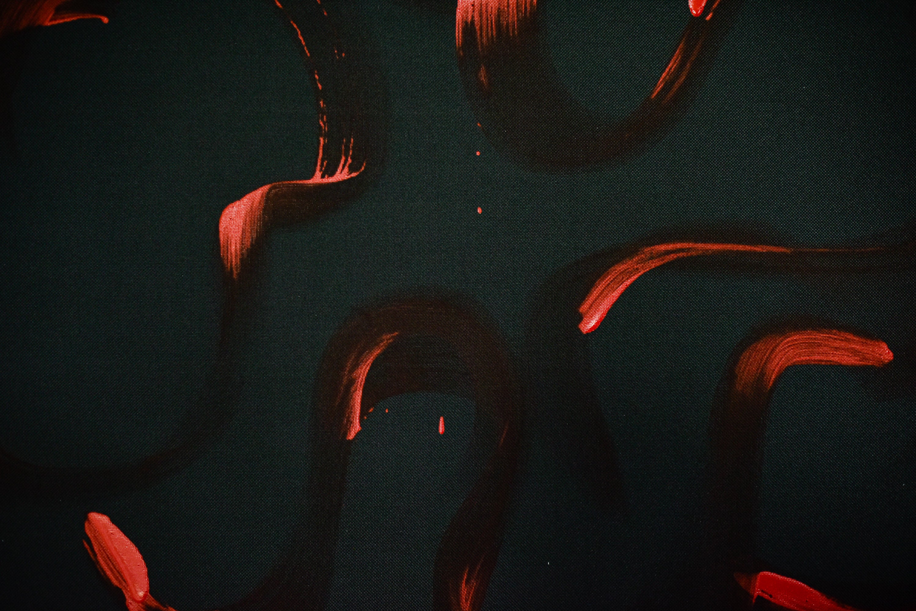 Large Abstract Painting | Black And Red 3 - Image 3