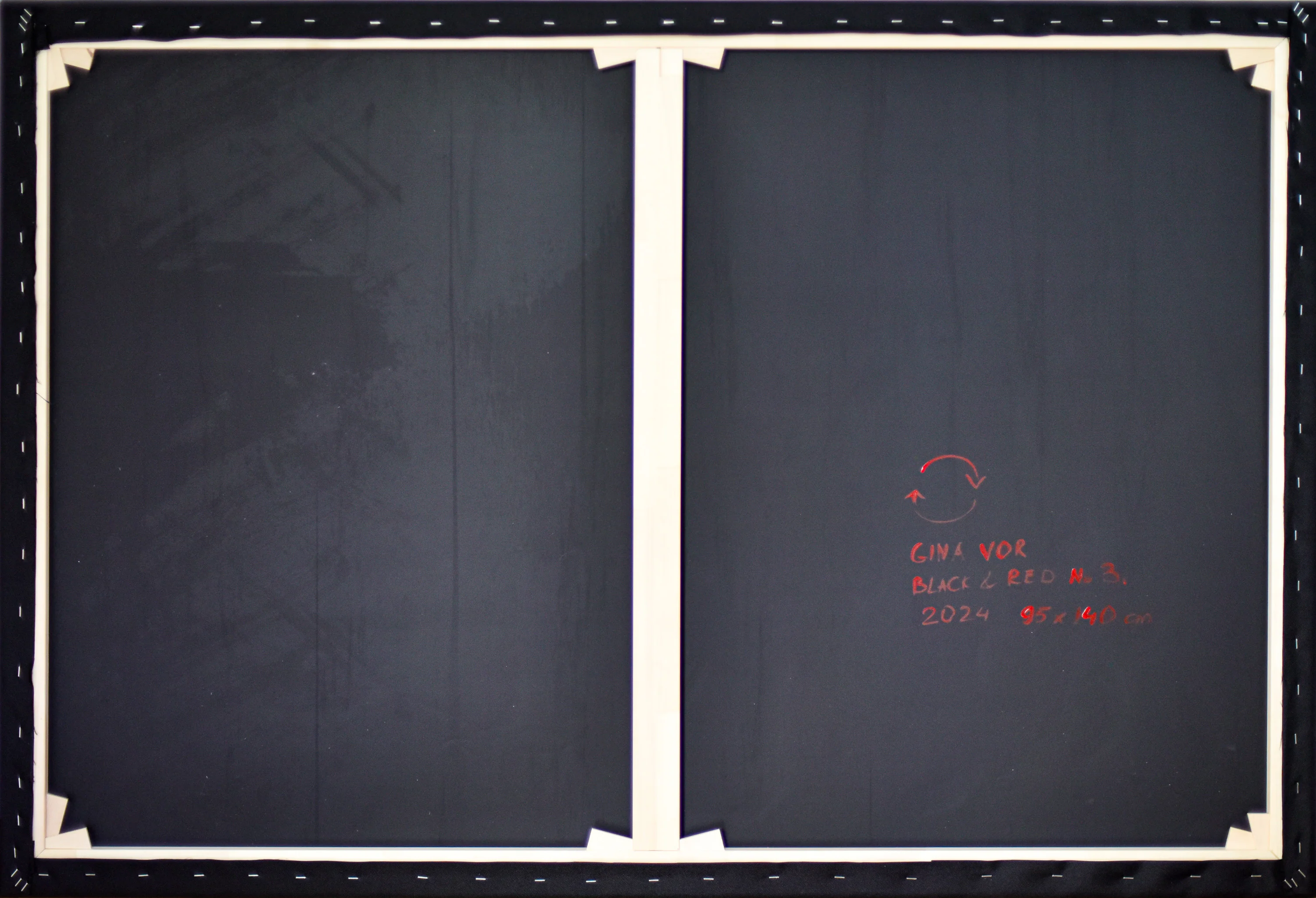 Large Abstract Painting | Black And Red 3 - Image 5