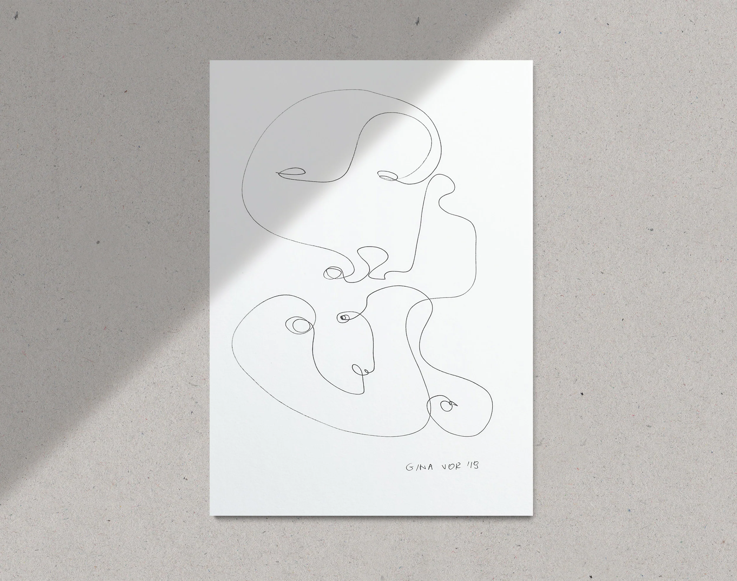 Line 2 | Drawing on Cardboard