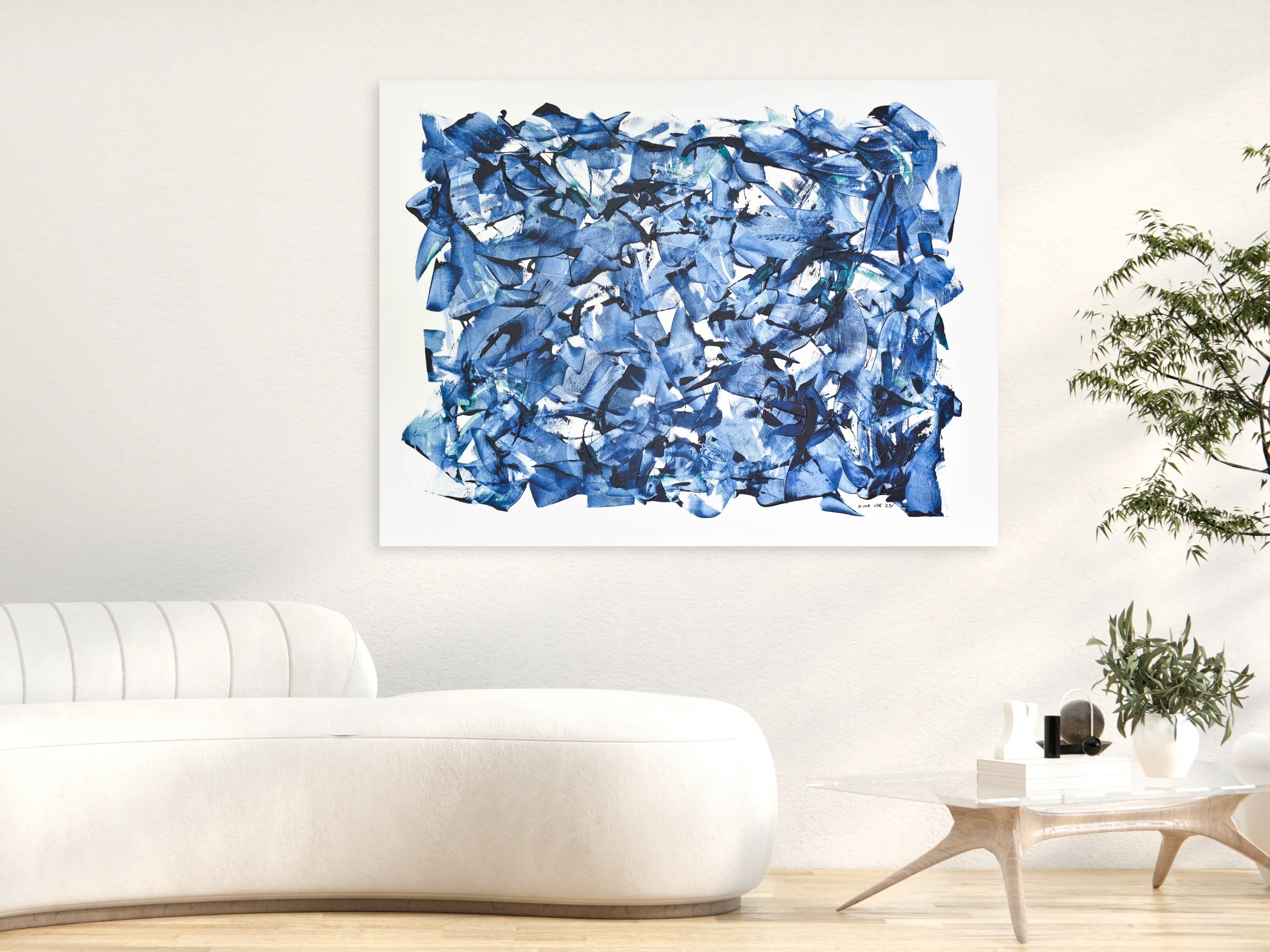 Prussian Blue 11 |  Painting on Canvas - Image 2