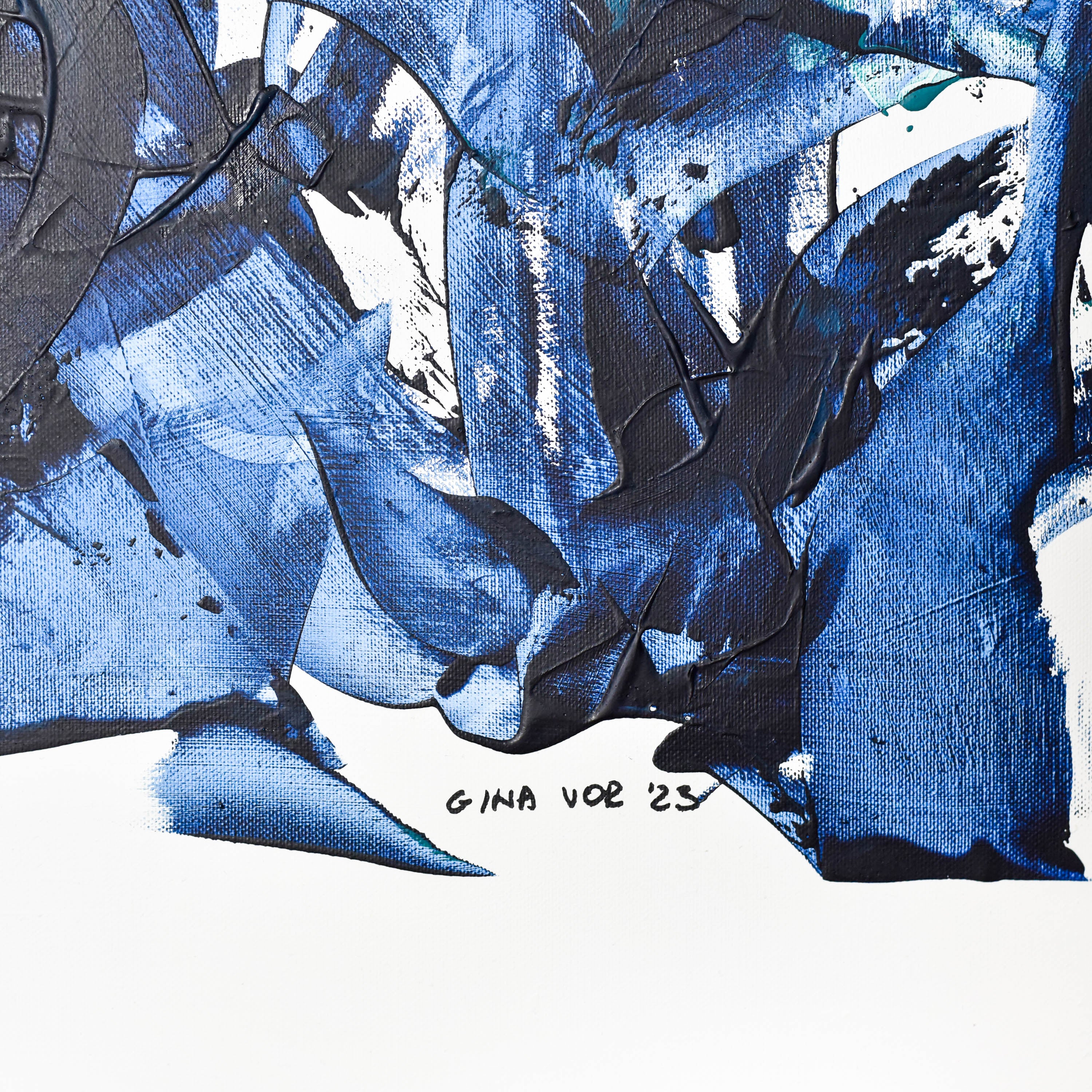 Prussian Blue 11 |  Painting on Canvas - Image 4
