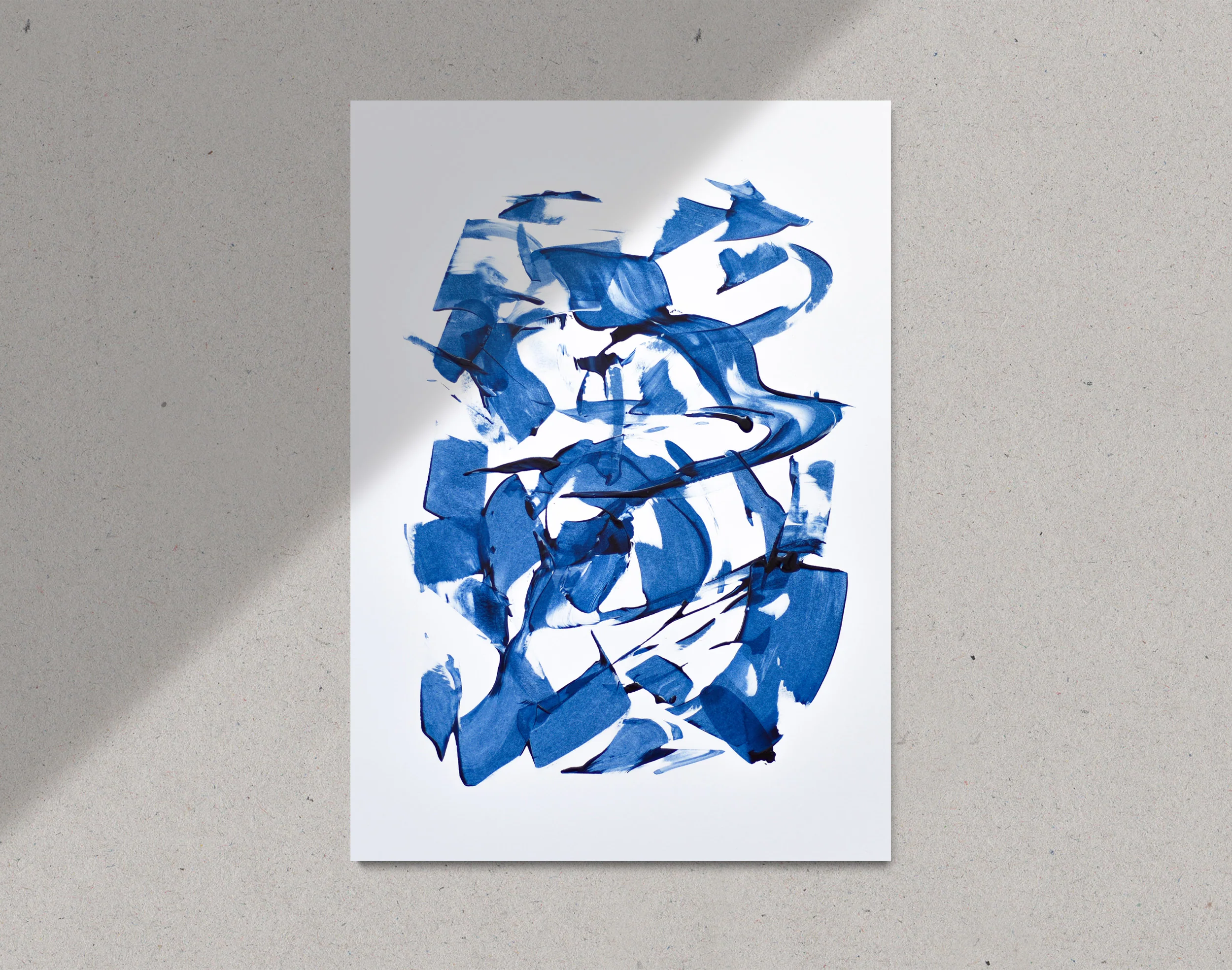 Prussian Blue 5 | Painting on Cardboard