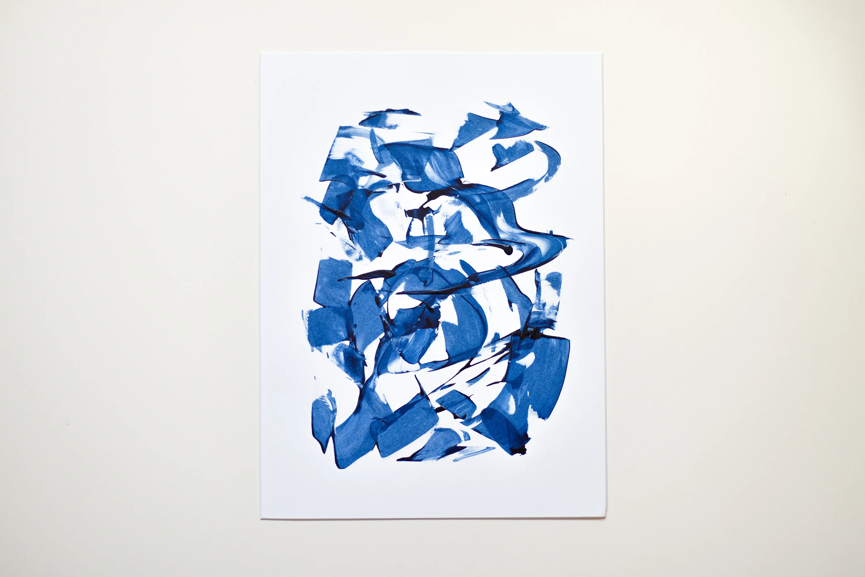Prussian Blue 5 | Painting on Cardboard - Image 2