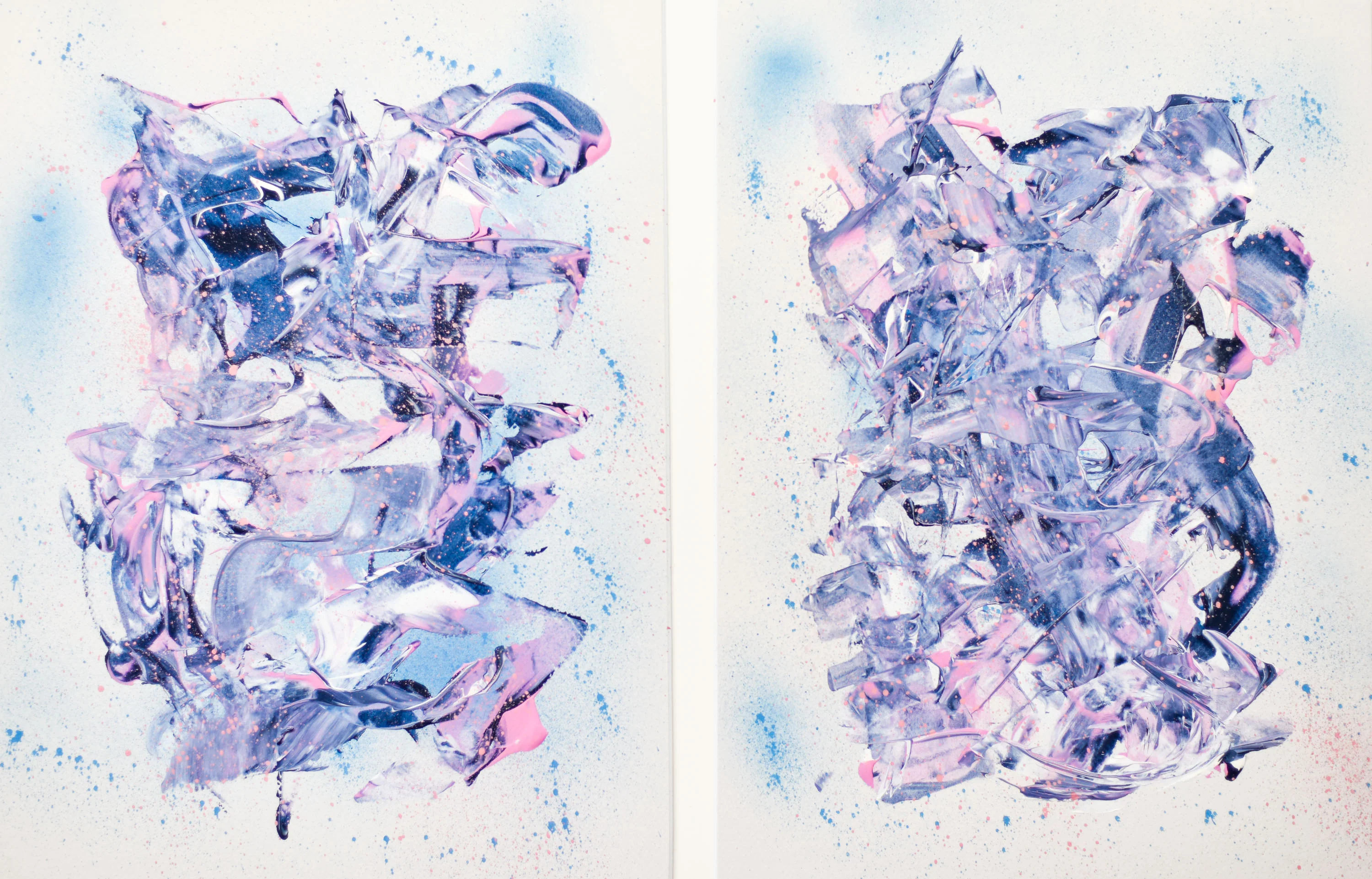 Two Purple Supernovas | Paintings on Cardboard - Image 5