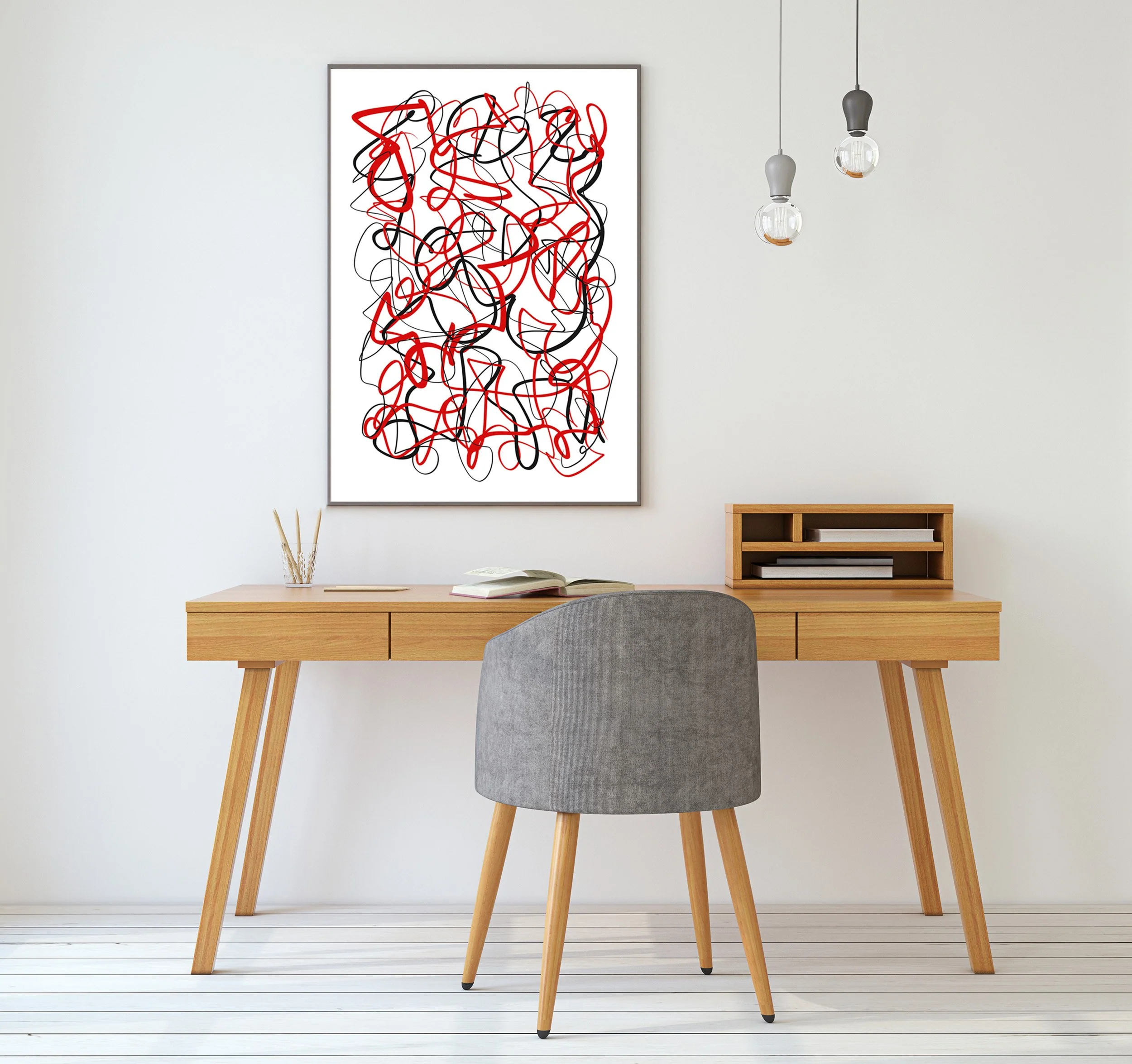 Painting Download | Red and Black - Image 4