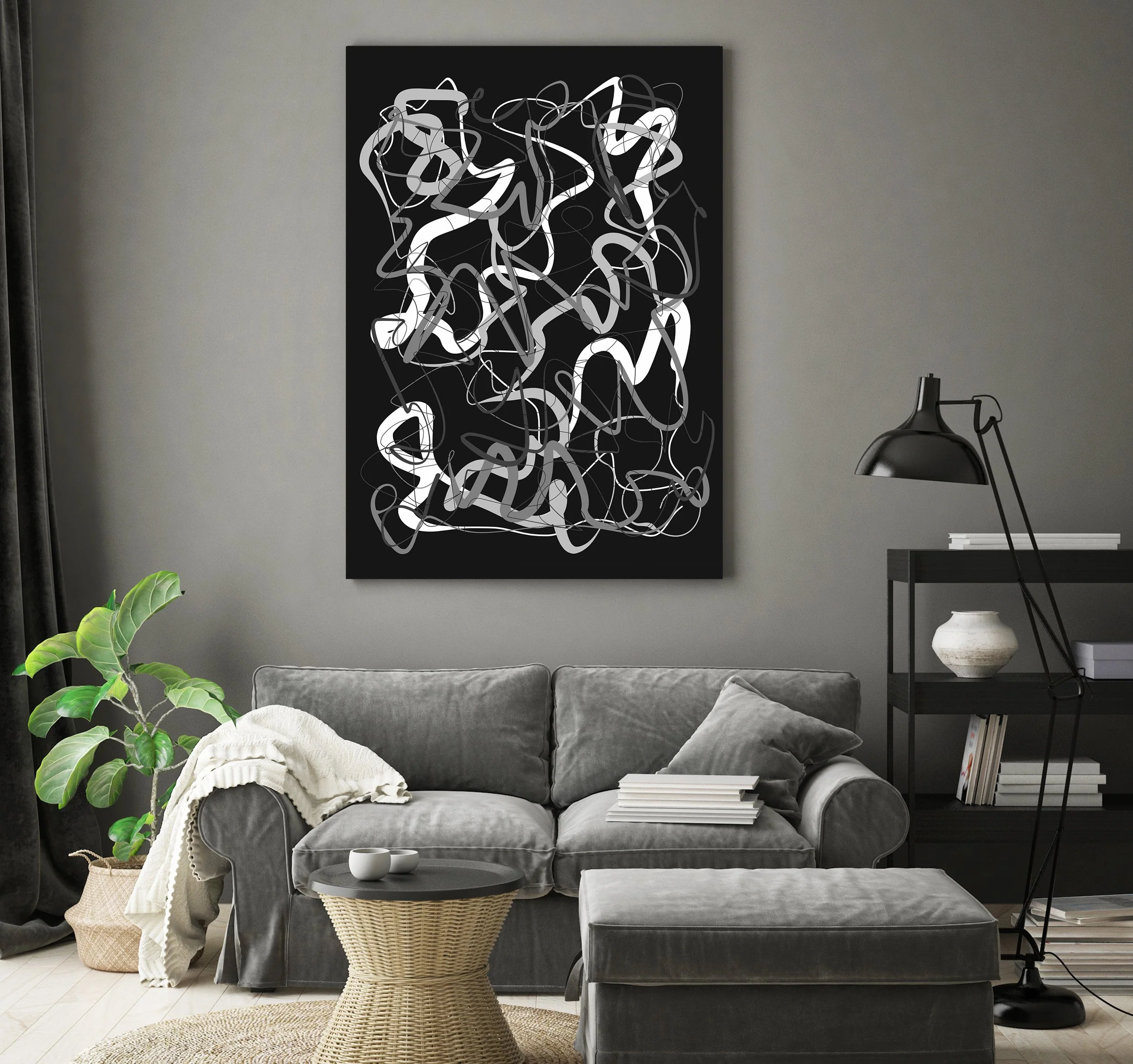 Painting Download | Shades of Grey 1 - Image 3