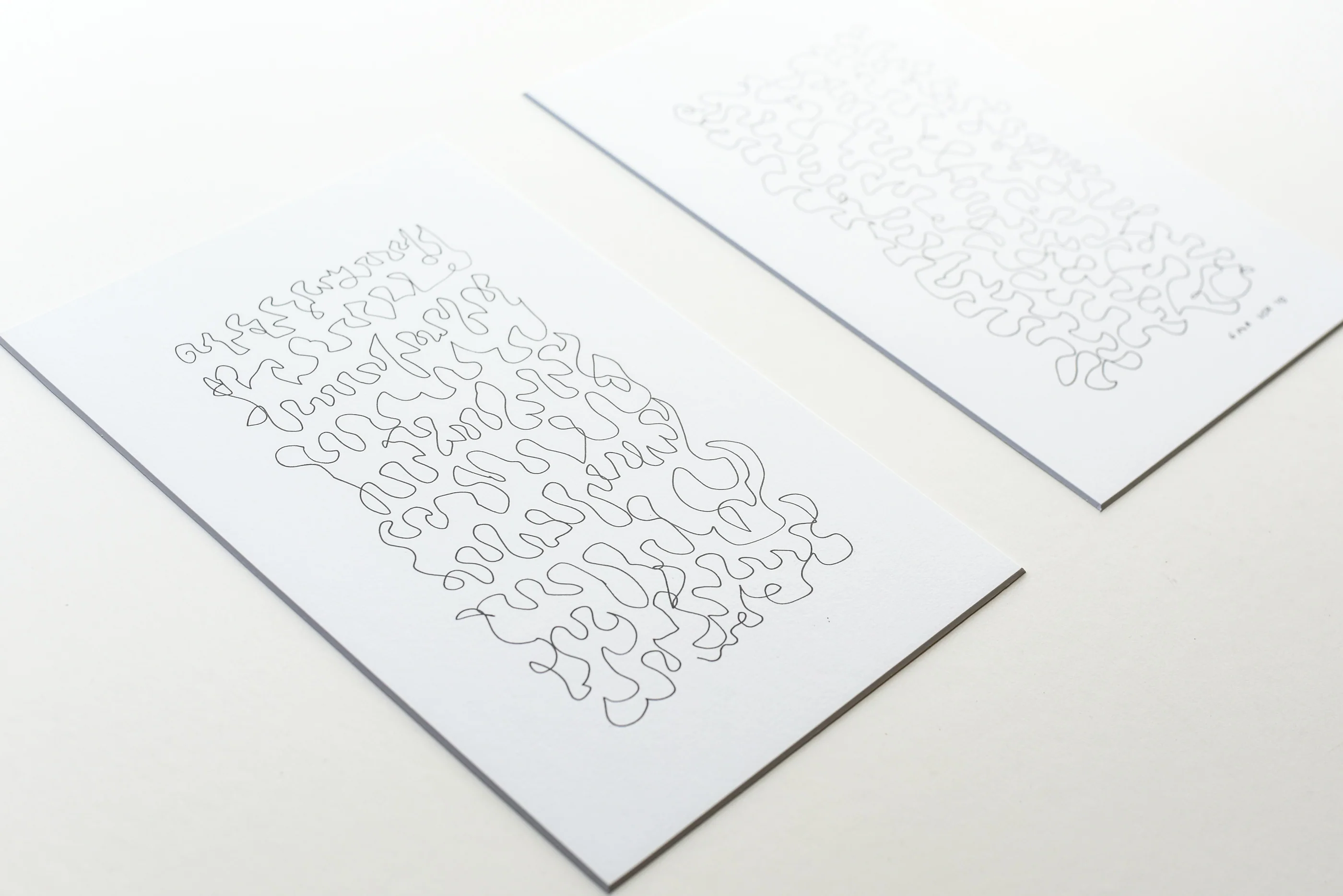 Two Lines 1 | Drawings on Cardboard - Image 2