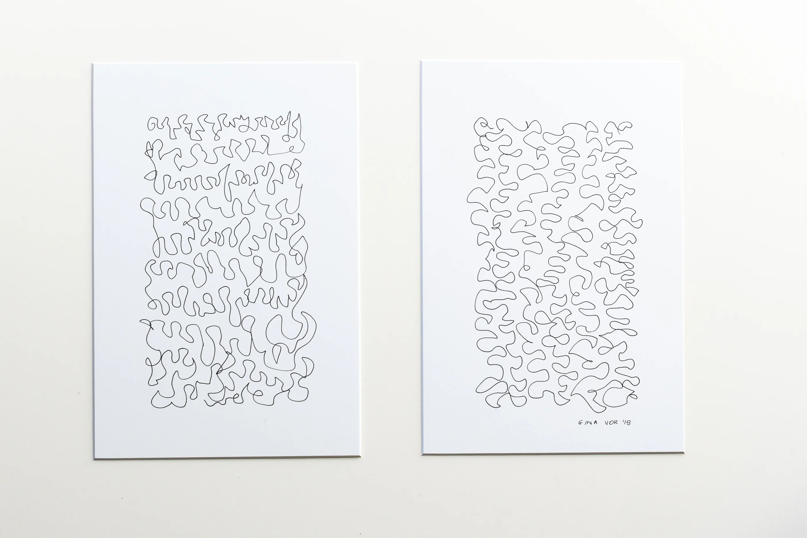 Two Lines 1 | Drawings on Cardboard - Image 3