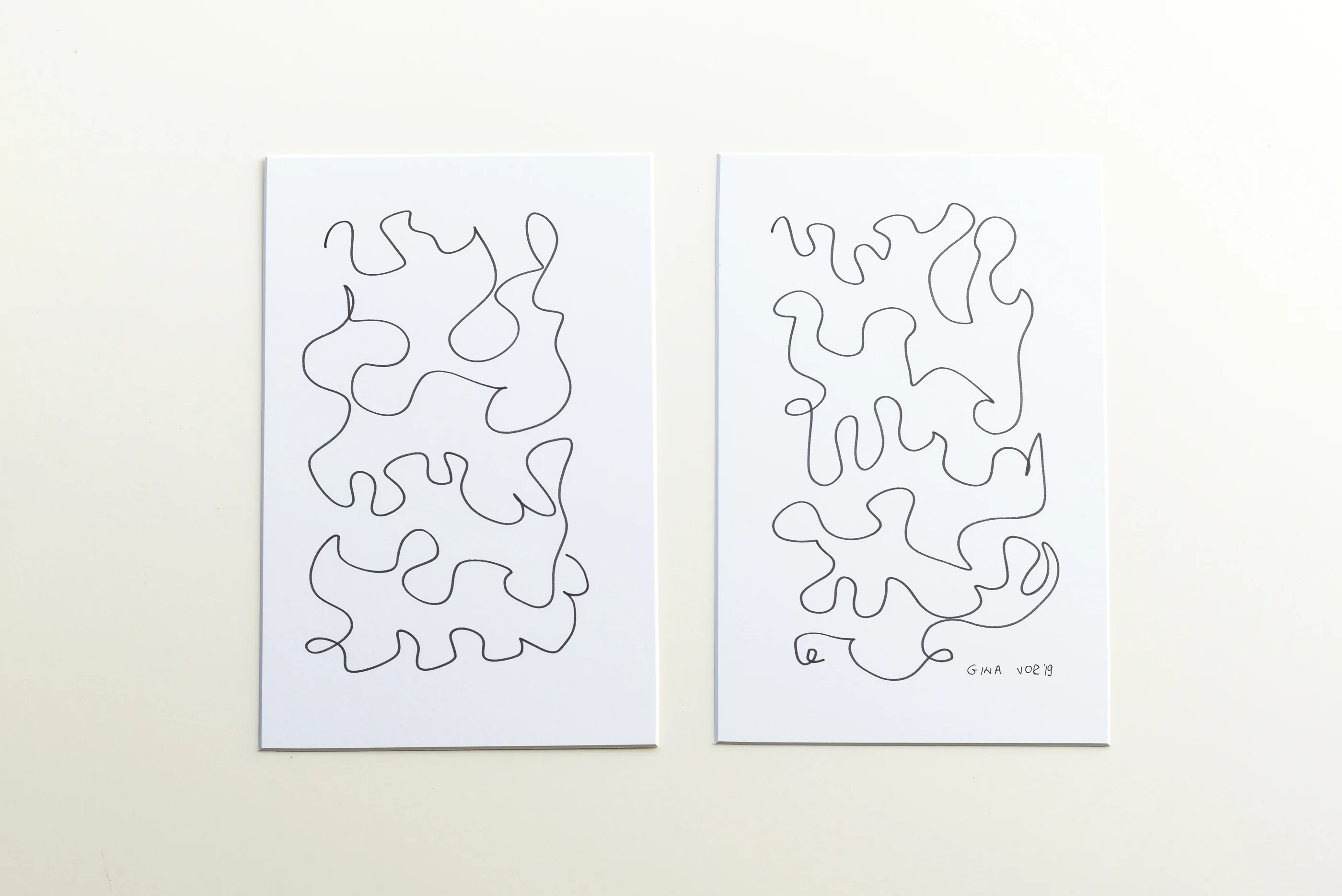 Two Lines 2 | Drawings on Cardboard - Image 4