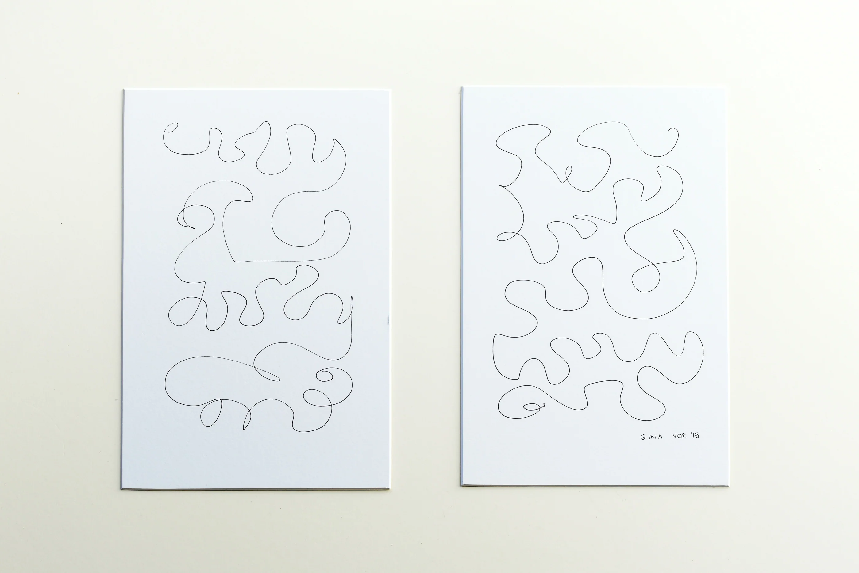 Two Lines 3 | Drawings on Cardboard - Image 2