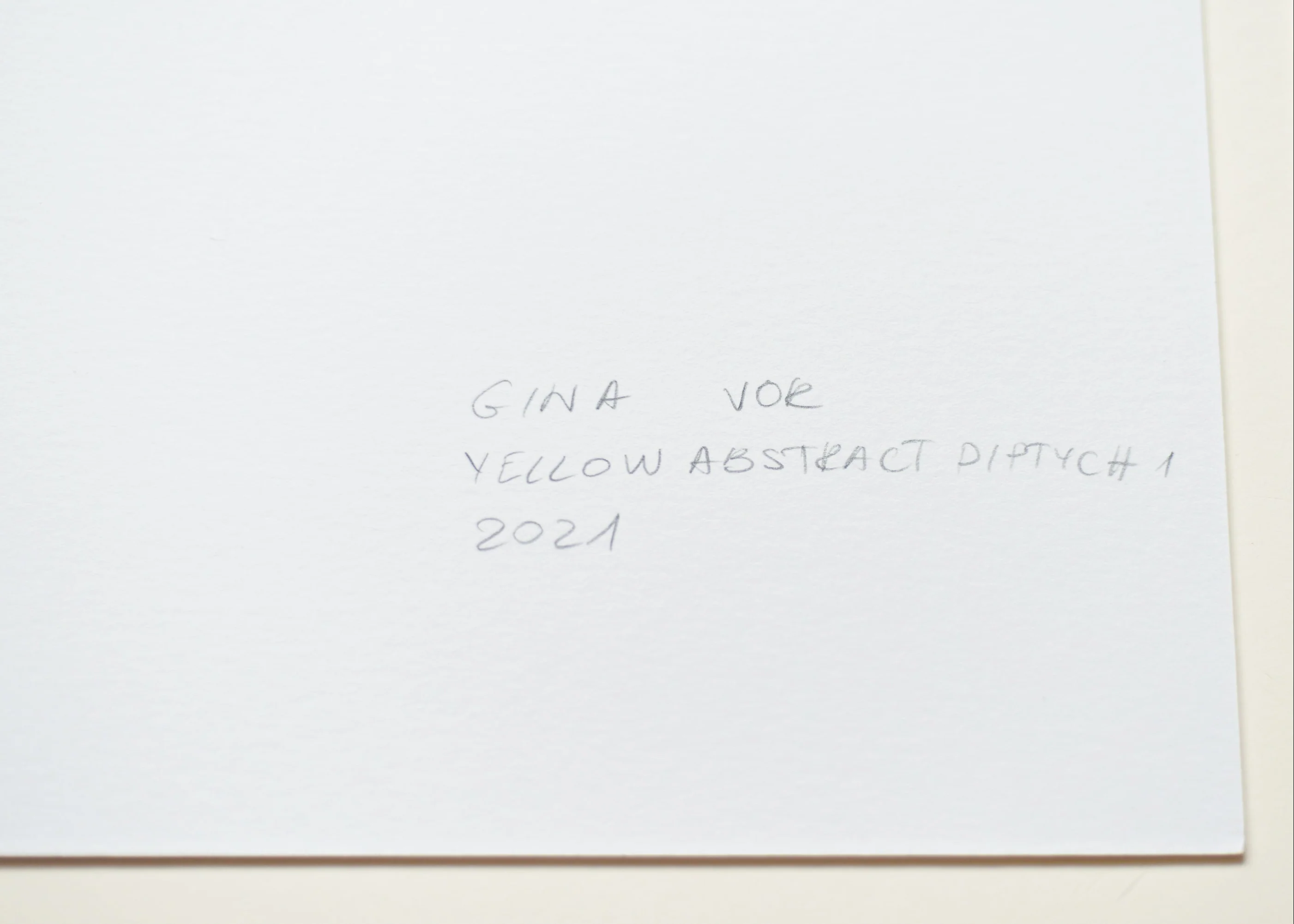 Yellow Abstract Diptych | Paintings on Cardboard - Image 5