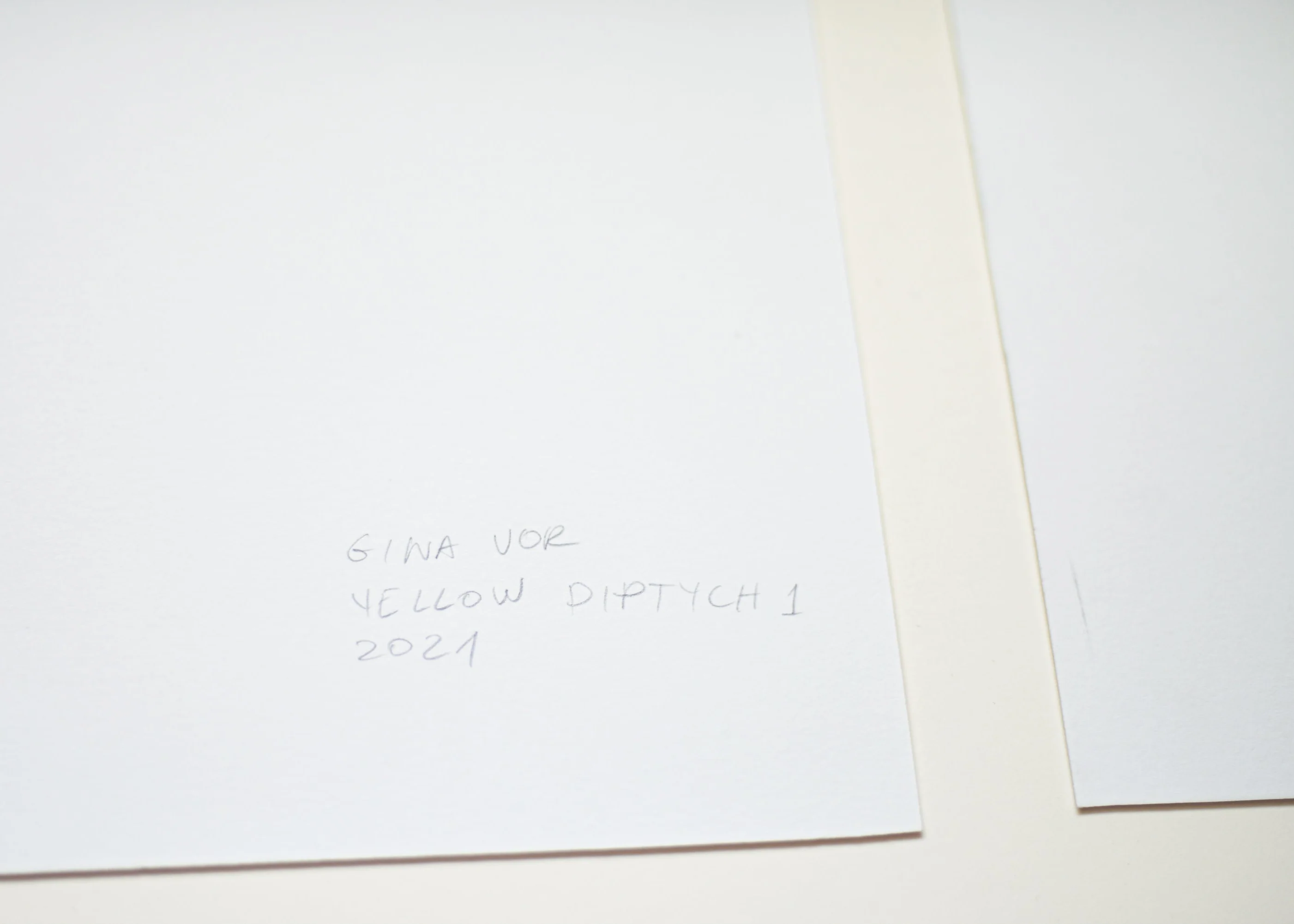 Yellow Diptych | Paintings on Cardboard - Image 6